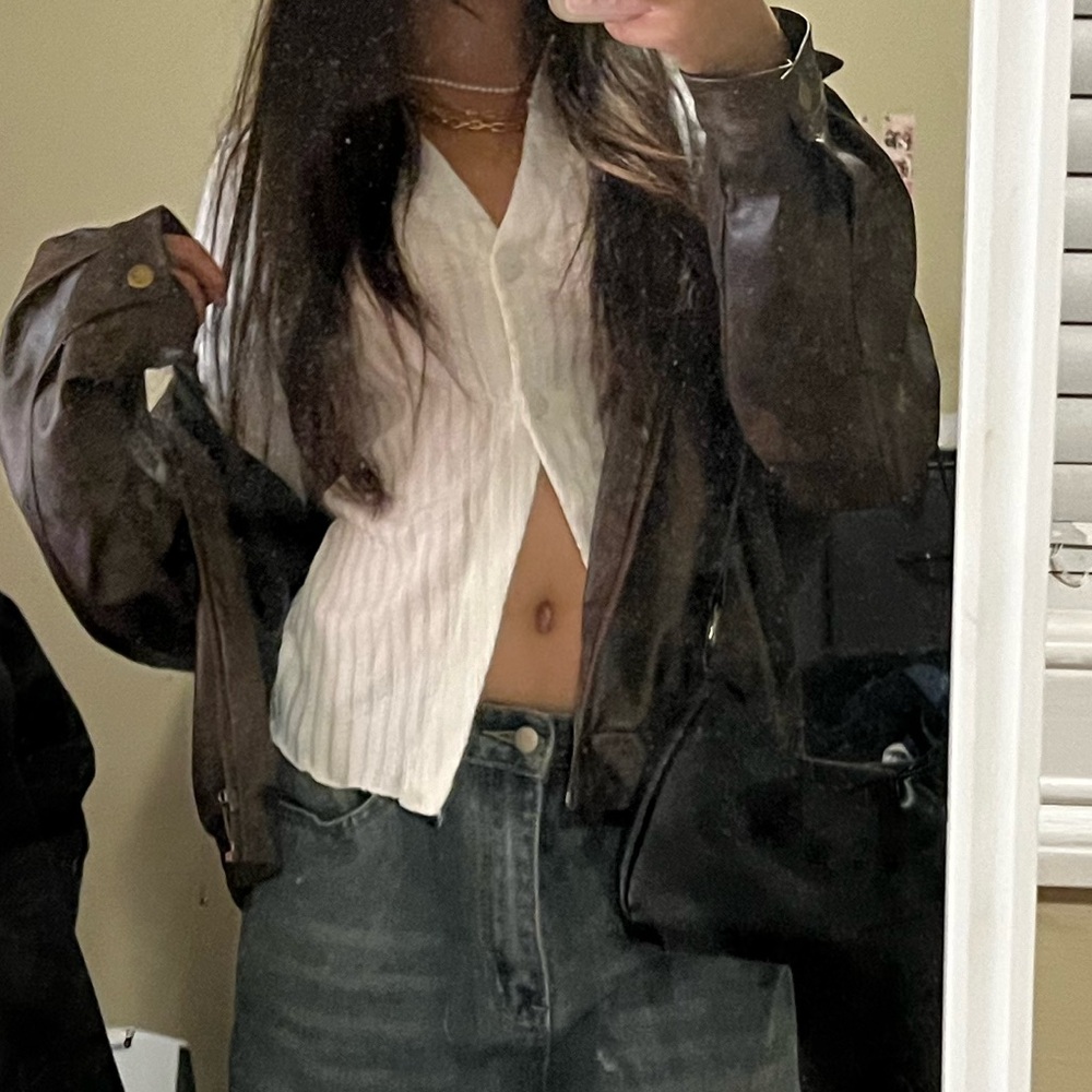 vintage leather jacket